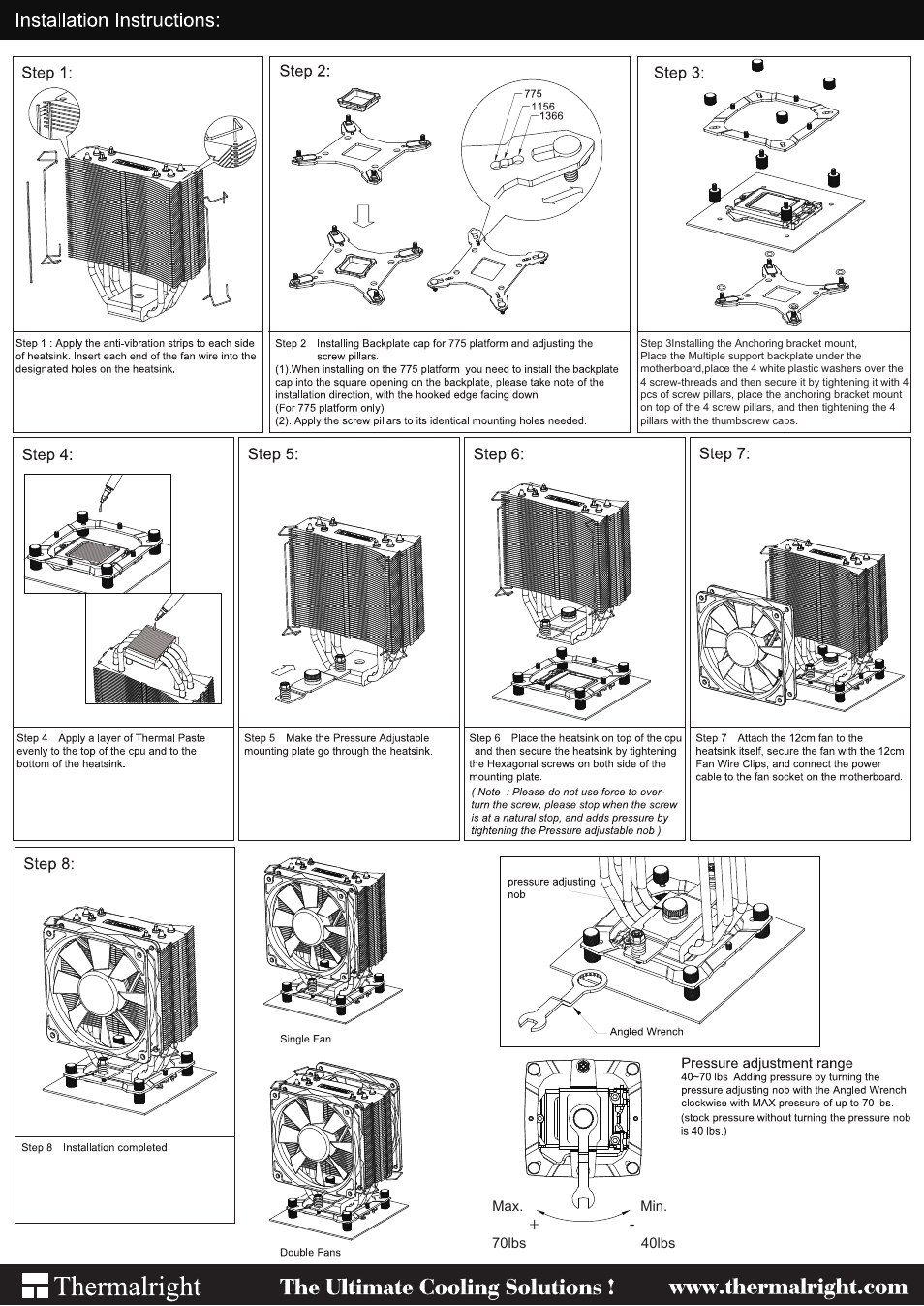 Thermalright MUX-120 Black User Manual | 1 page