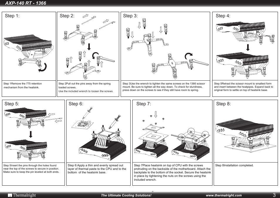 Thermalright AXP-140 RT_1366 User Manual | 1 page