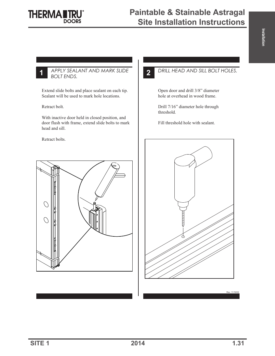 Therma-Tru Doors Installation User Manual | Page 31 / 76