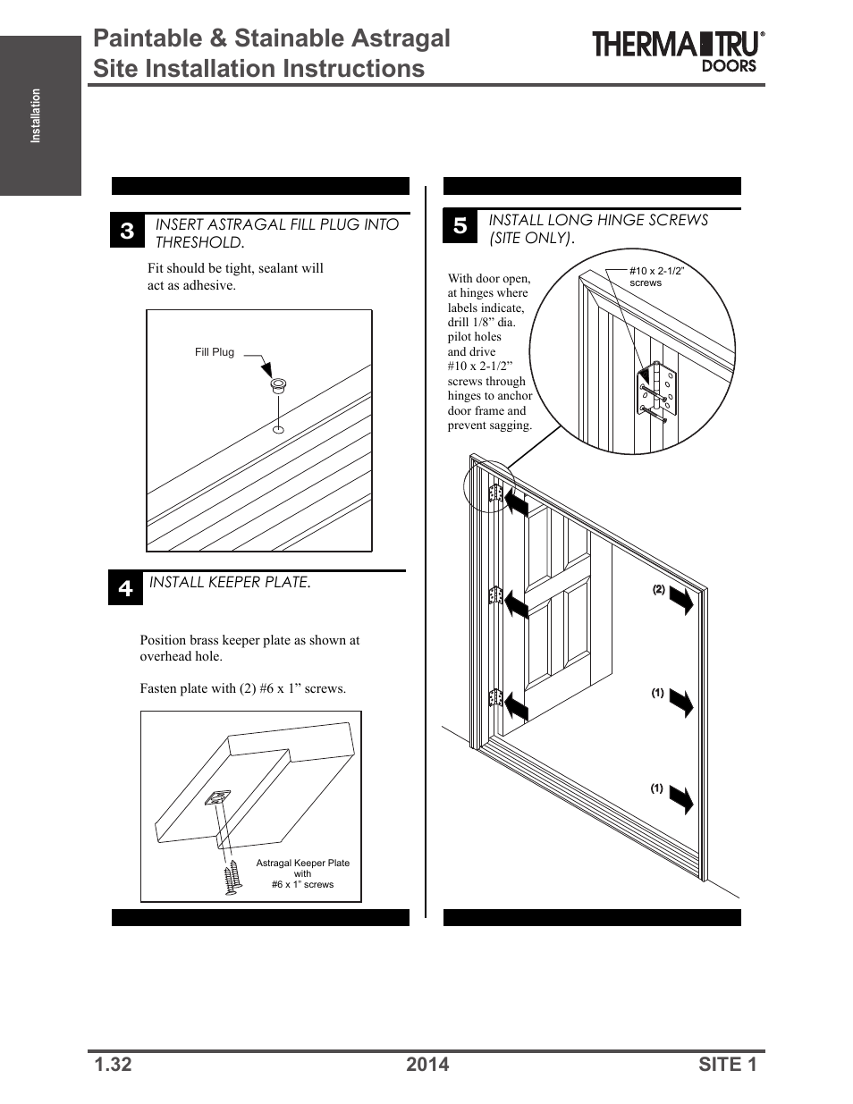 Therma-Tru Doors Installation User Manual | Page 32 / 76