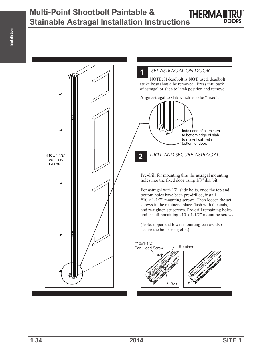 Therma-Tru Doors Installation User Manual | Page 34 / 76