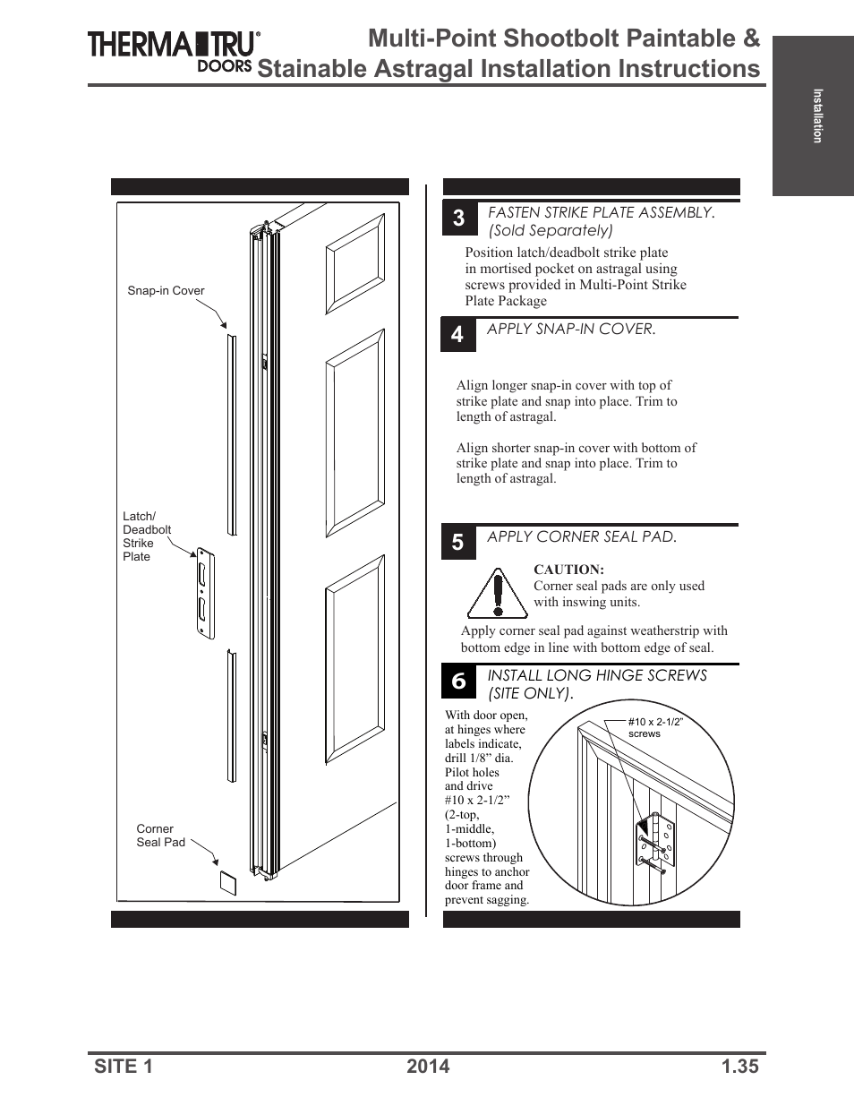 Therma-Tru Doors Installation User Manual | Page 35 / 76