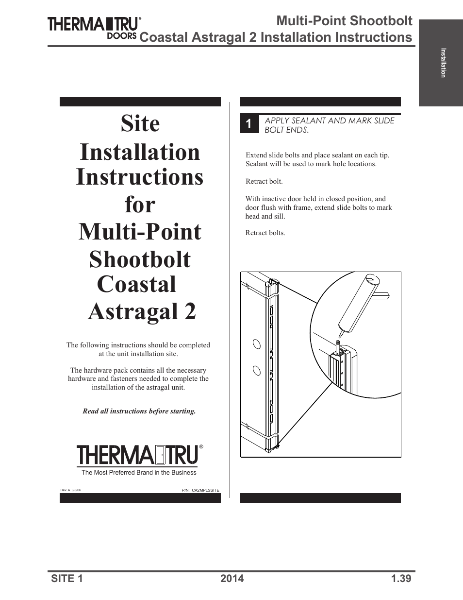 Therma-Tru Doors Installation User Manual | Page 39 / 76