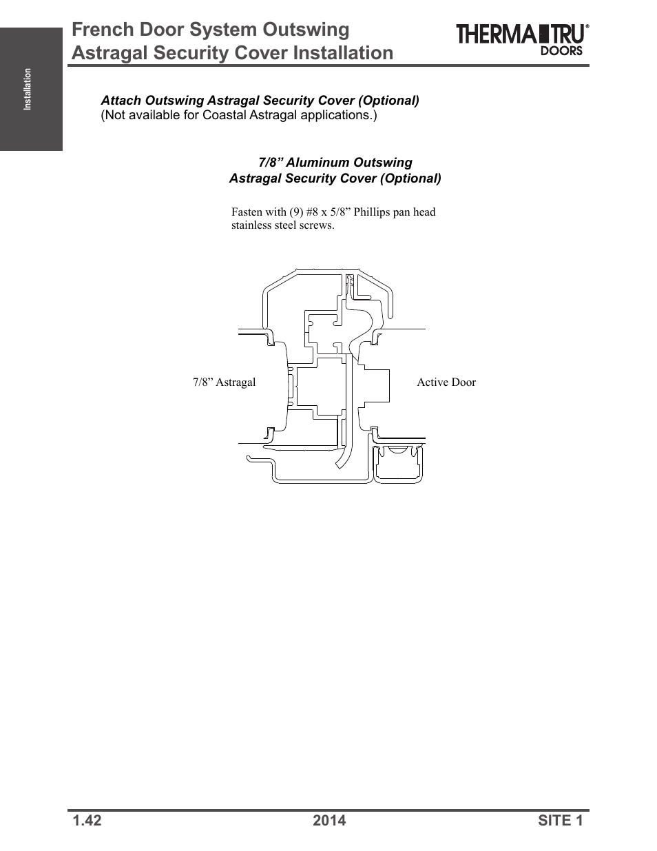 Therma-Tru Doors Installation User Manual | Page 42 / 76