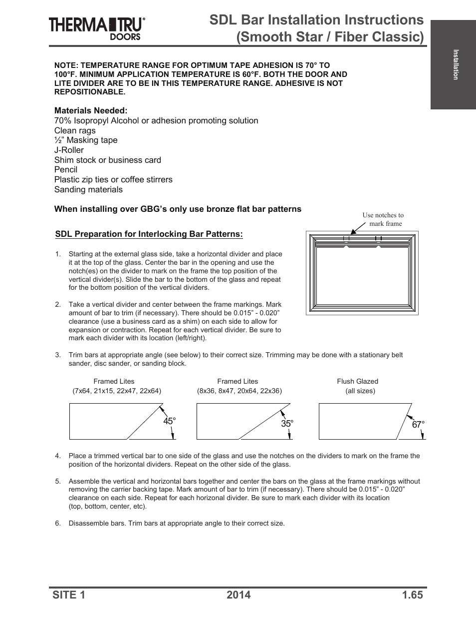 Therma-Tru Doors Installation User Manual | Page 65 / 76