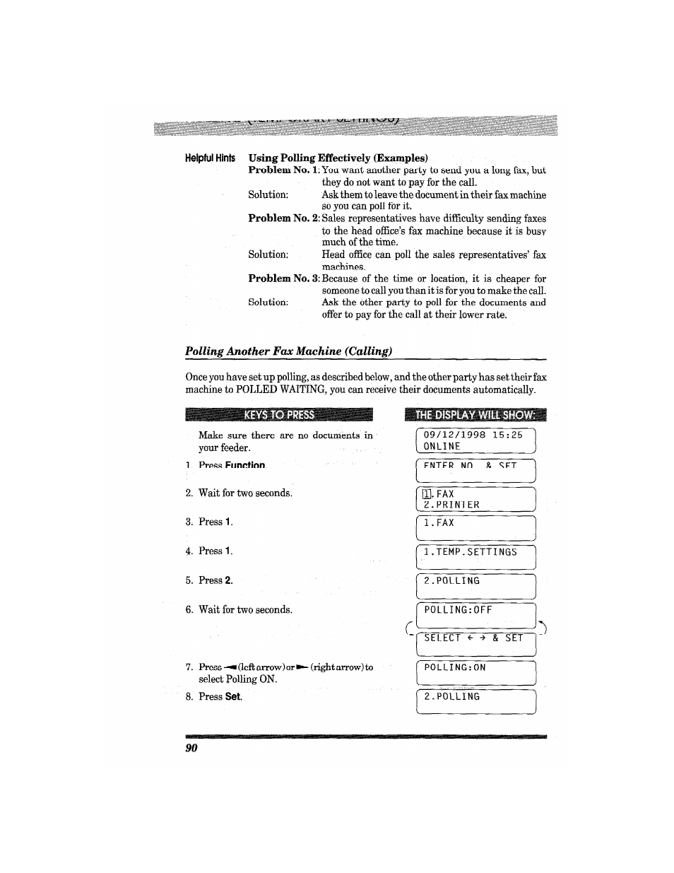 Press function | Brother MFC4550 PLUS User Manual | Page 102 / 206