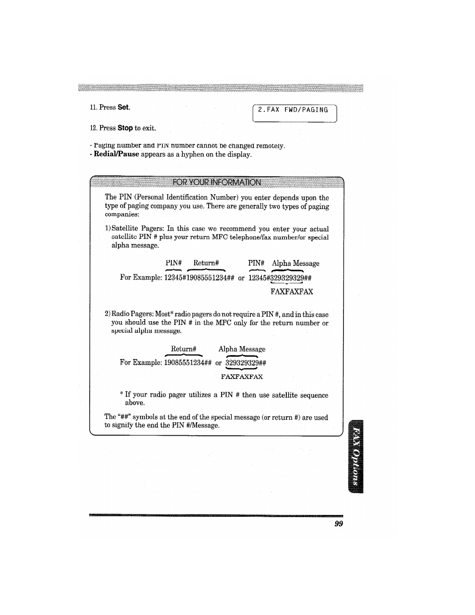 For your information | Brother MFC4550 PLUS User Manual | Page 111 / 206