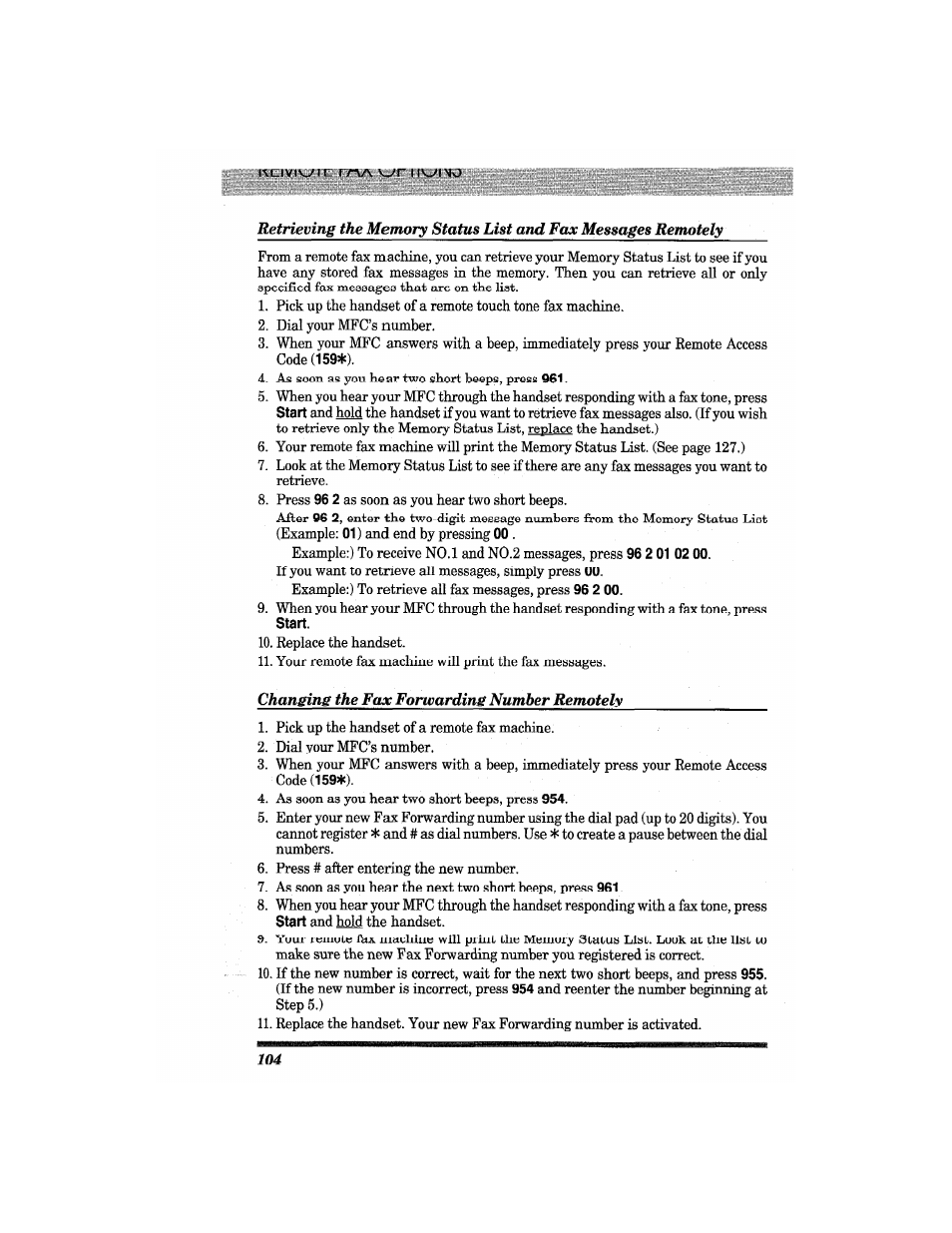 Start | Brother MFC4550 PLUS User Manual | Page 116 / 206