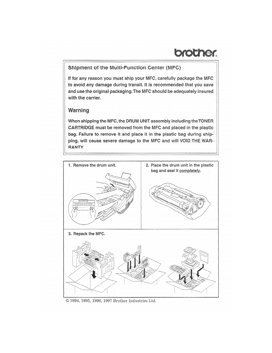 Oromer | Brother MFC4550 PLUS User Manual | Page 2 / 206