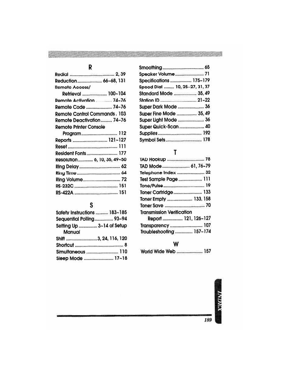 Brother MFC4550 PLUS User Manual | Page 201 / 206