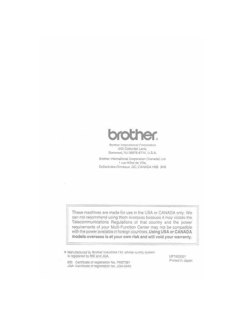 Brother MFC4550 PLUS User Manual | Page 206 / 206