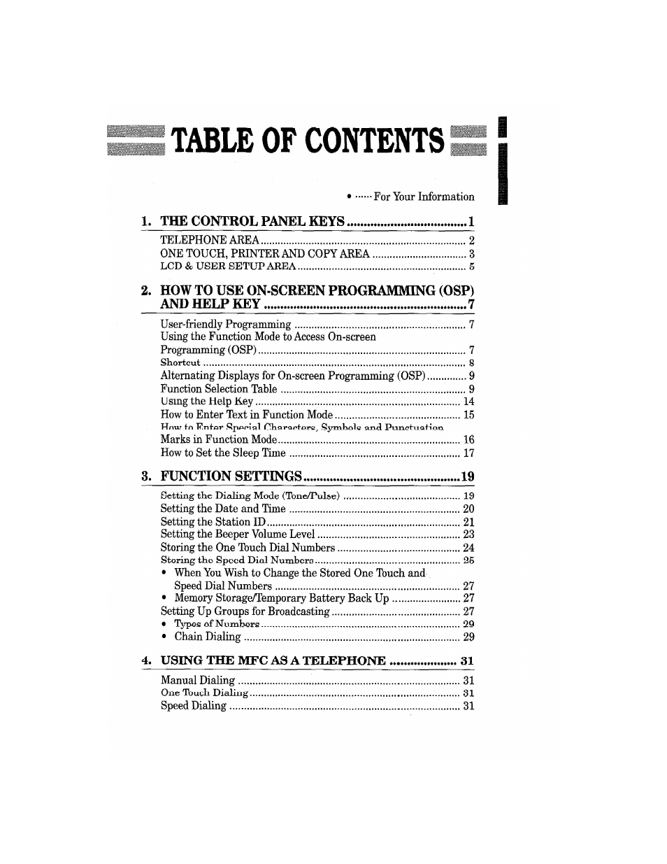 Brother MFC4550 PLUS User Manual | Page 5 / 206
