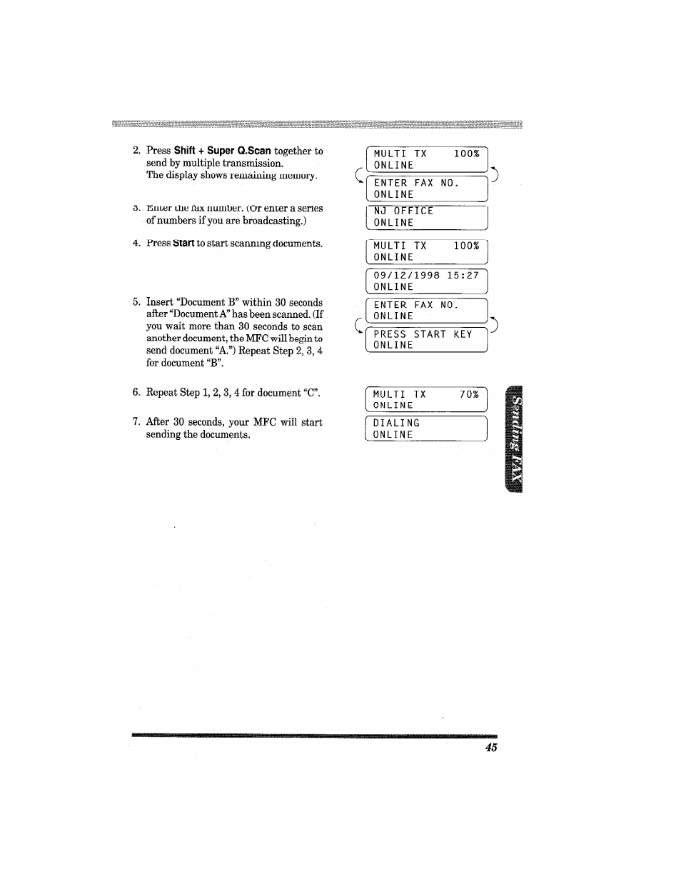 Press | Brother MFC4550 PLUS User Manual | Page 57 / 206