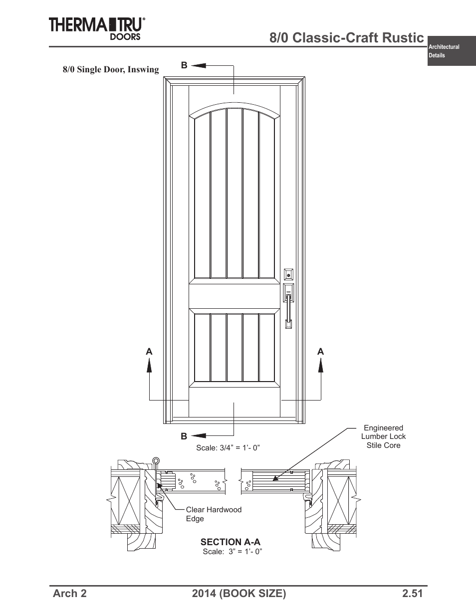 8/0 classic-craft rustic | Therma-Tru ARCH 2 Architectural Details - Book Size User Manual | Page 51 / 99