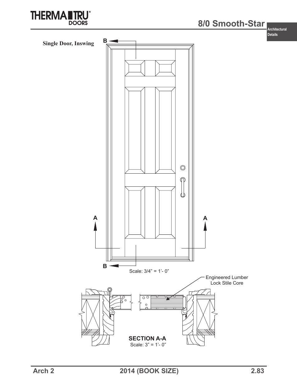 8/0 smooth-star | Therma-Tru ARCH 2 Architectural Details - Book Size User Manual | Page 83 / 99