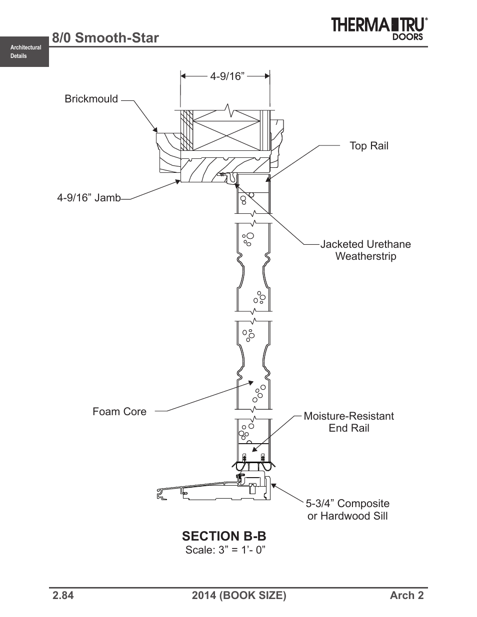 8/0 smooth-star | Therma-Tru ARCH 2 Architectural Details - Book Size User Manual | Page 84 / 99
