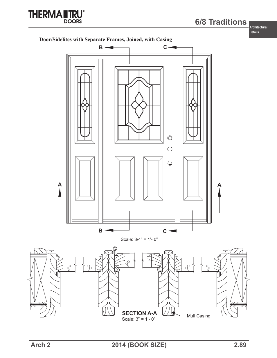 6/8 traditions | Therma-Tru ARCH 2 Architectural Details - Book Size User Manual | Page 89 / 99