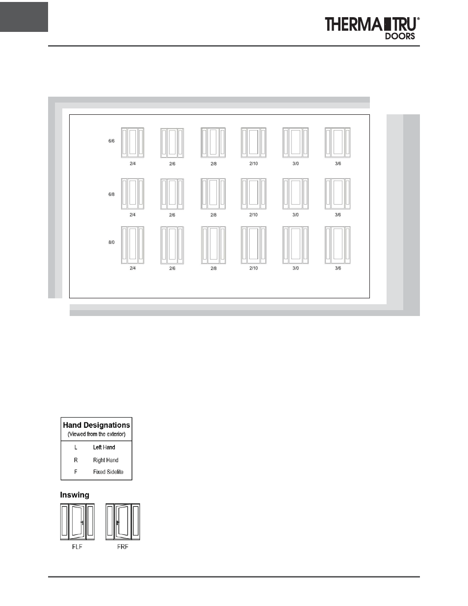 Unit and rough opening sizing | Therma-Tru ARCH 1 Dimensional Data - U1 Revised User Manual | Page 14 / 70