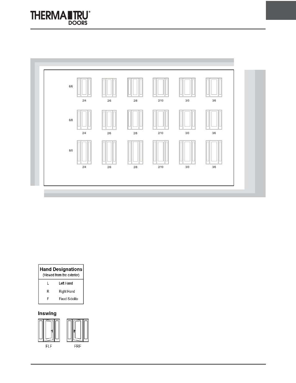 Unit and rough opening sizing | Therma-Tru ARCH 1 Dimensional Data - U1 Revised User Manual | Page 19 / 70