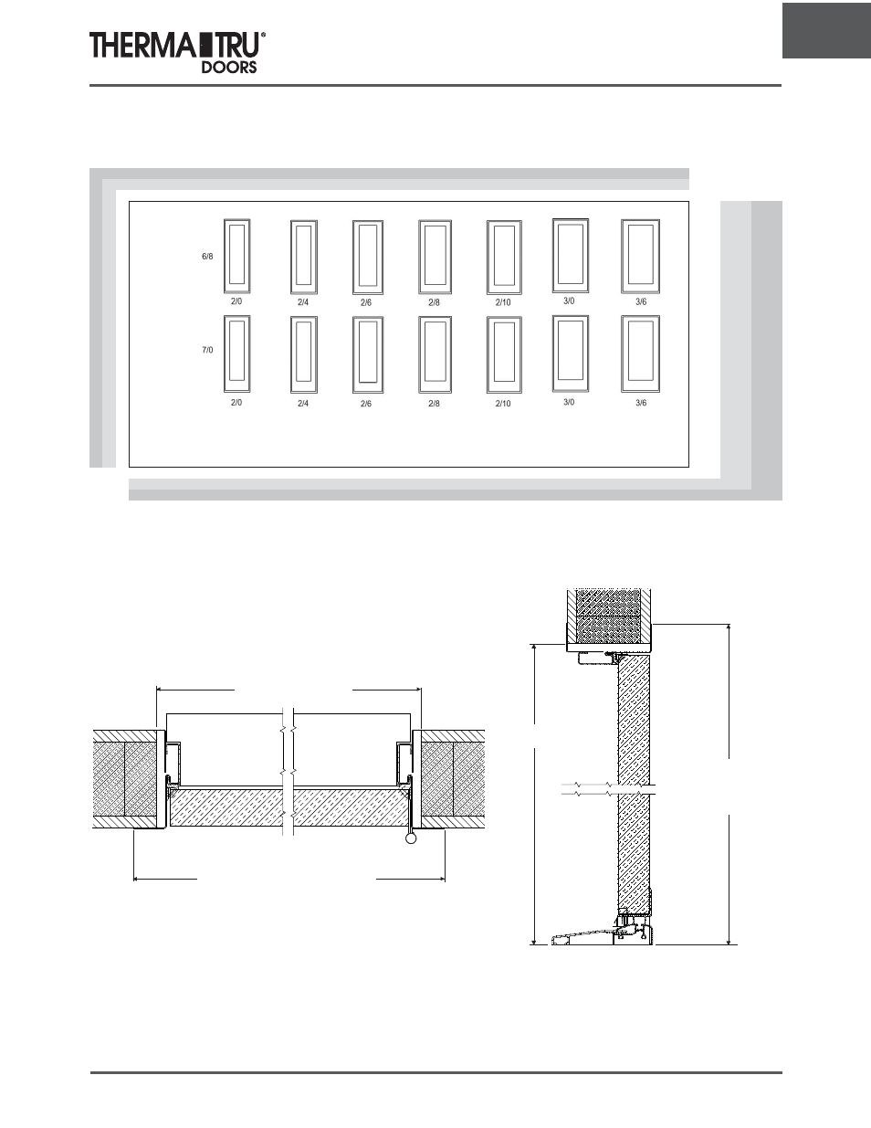 Unit and rough opening sizing | Therma-Tru ARCH 1 Dimensional Data - U1 Revised User Manual | Page 29 / 70