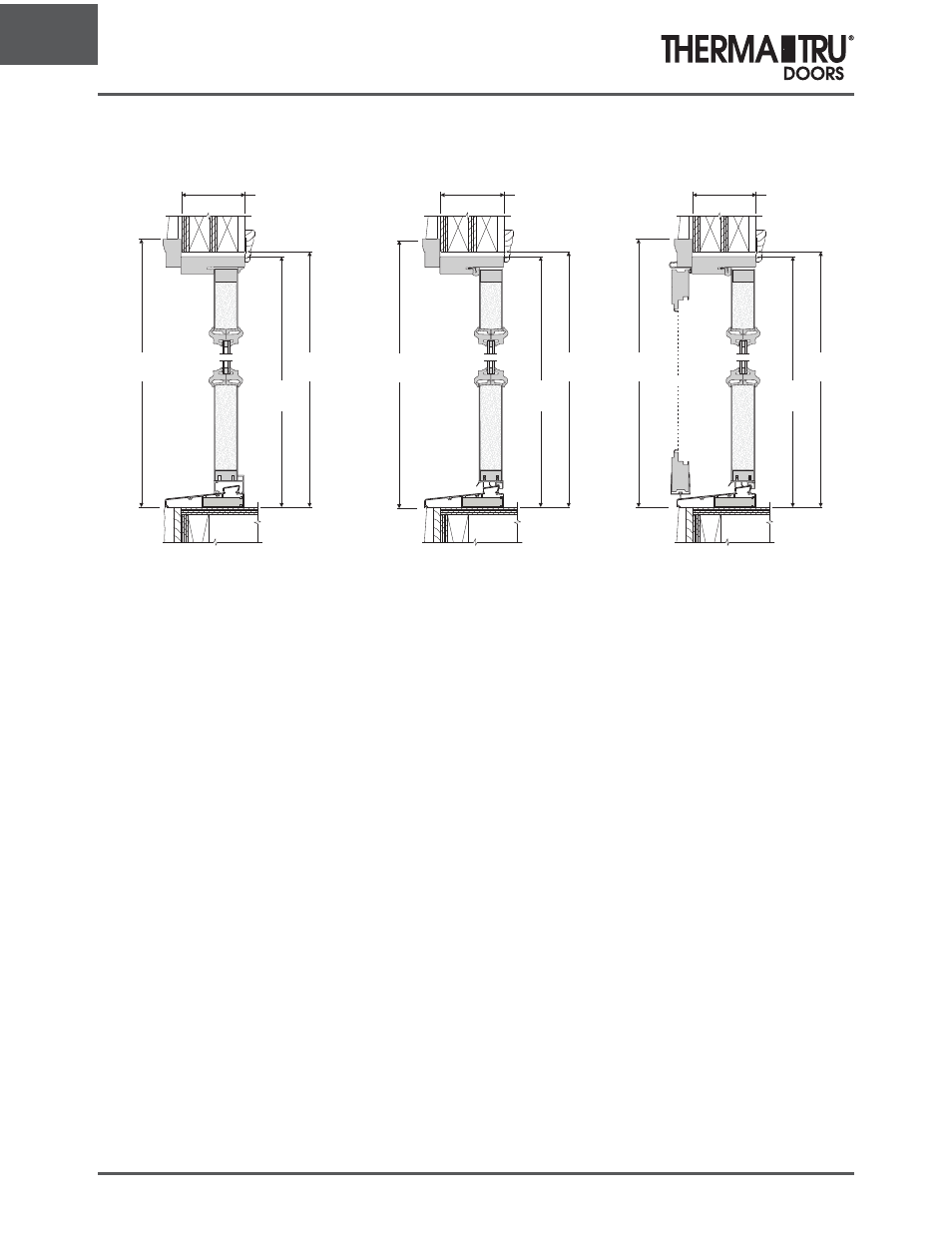 Unit and rough opening sizing | Therma-Tru ARCH 1 Dimensional Data - U1 Revised User Manual | Page 32 / 70