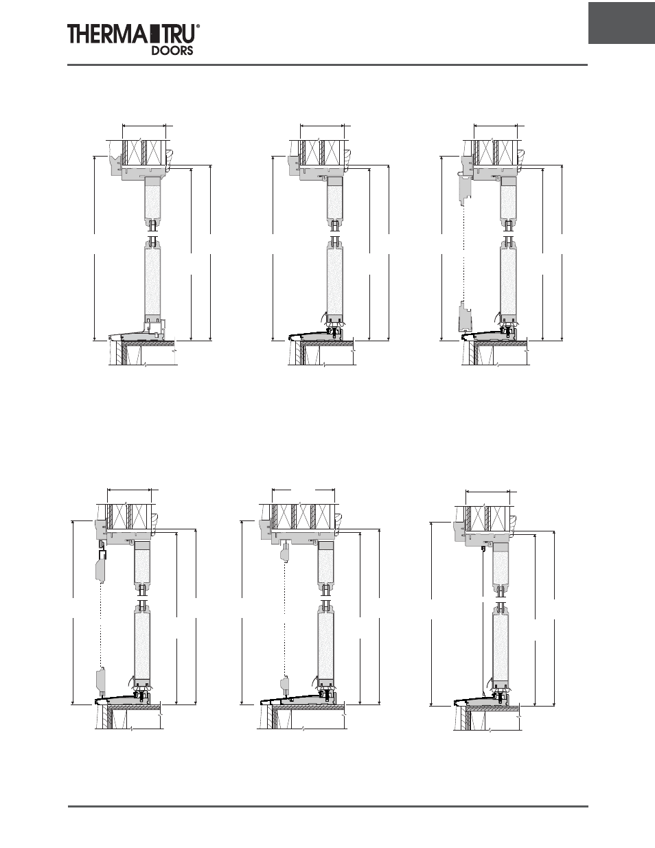 Unit and rough opening sizing | Therma-Tru ARCH 1 Dimensional Data - U1 Revised User Manual | Page 33 / 70