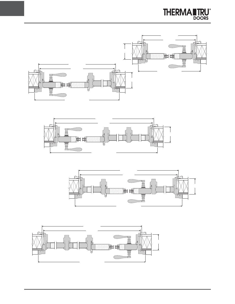 Unit and rough opening sizing | Therma-Tru ARCH 1 Dimensional Data - U1 Revised User Manual | Page 38 / 70