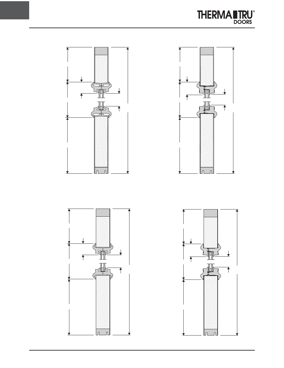 Full lite panel dimensions, Steel with scroll lite frame - panel size | Therma-Tru ARCH 1 Dimensional Data - U1 Revised User Manual | Page 42 / 70