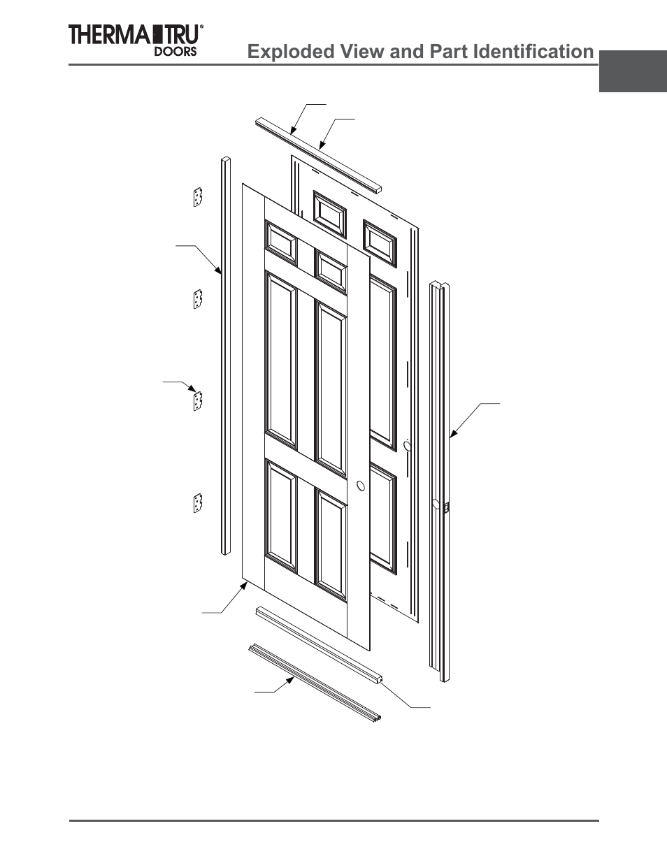 8/0 fiber-classic, Sorghg9lhzdqg3duw,ghqwl¿fdwlrq | Therma-Tru ARCH 2 Architectural Details - U1 Revised User Manual | Page 11 / 98