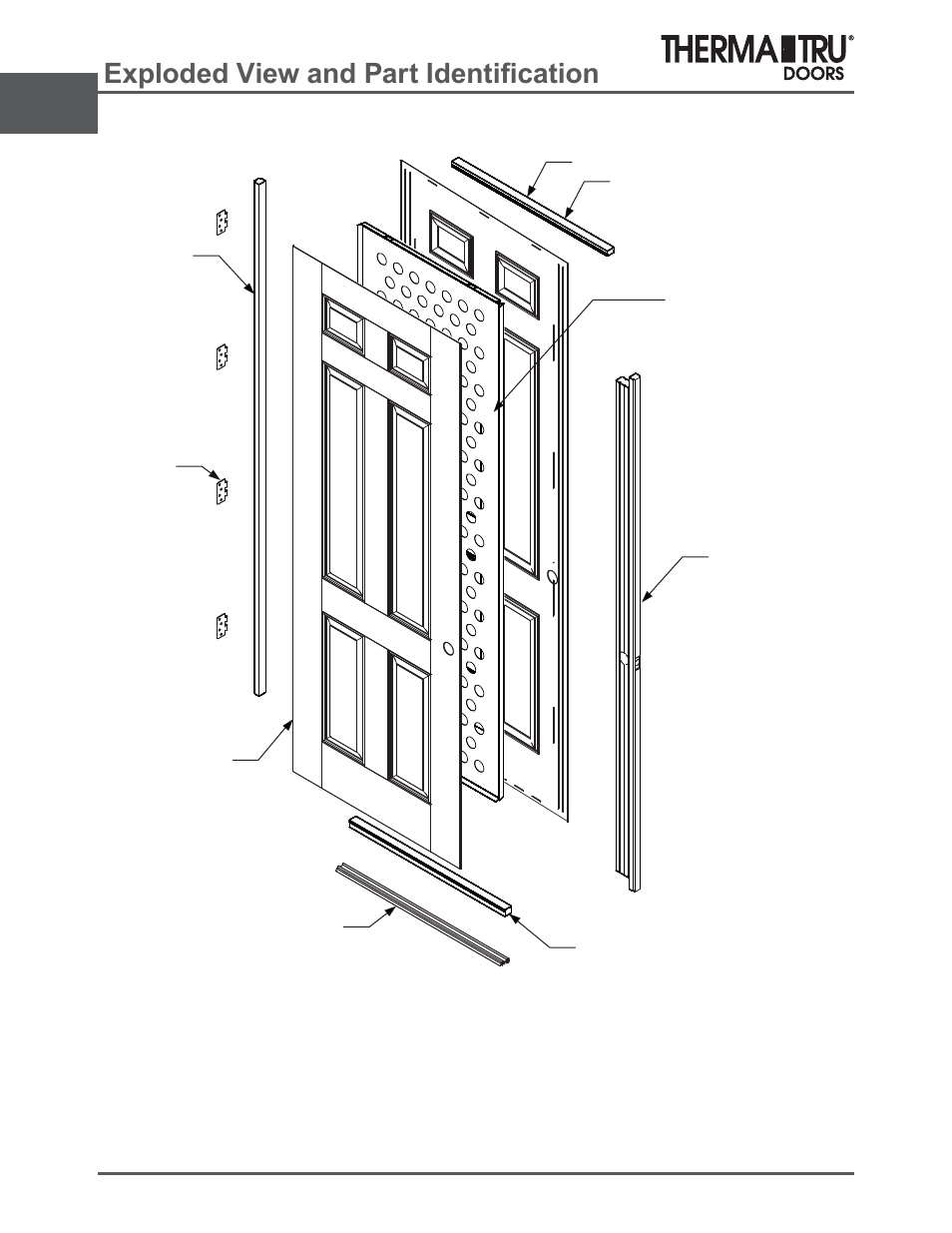 8/0 fiber-classic/smooth-star impact, Sorghg9lhzdqg3duw,ghqwl¿fdwlrq | Therma-Tru ARCH 2 Architectural Details - U1 Revised User Manual | Page 18 / 98