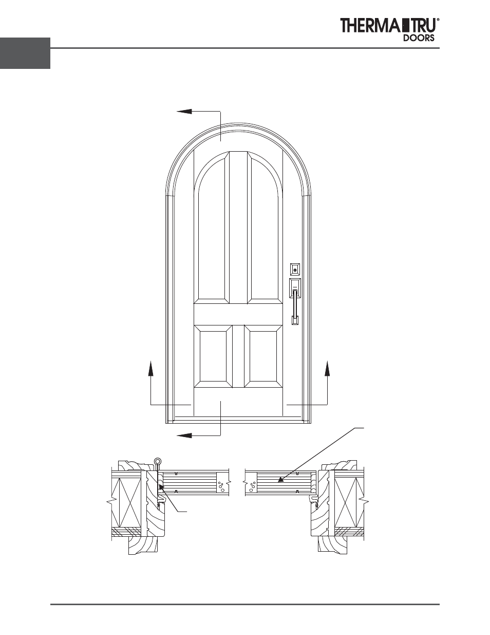 Classic-craft rustic radius top | Therma-Tru ARCH 2 Architectural Details - U1 Revised User Manual | Page 52 / 98