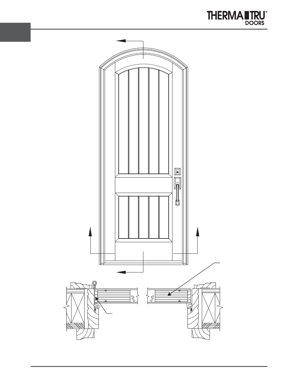 Classic-craft rustic arch top | Therma-Tru ARCH 2 Architectural Details - U1 Revised User Manual | Page 54 / 98