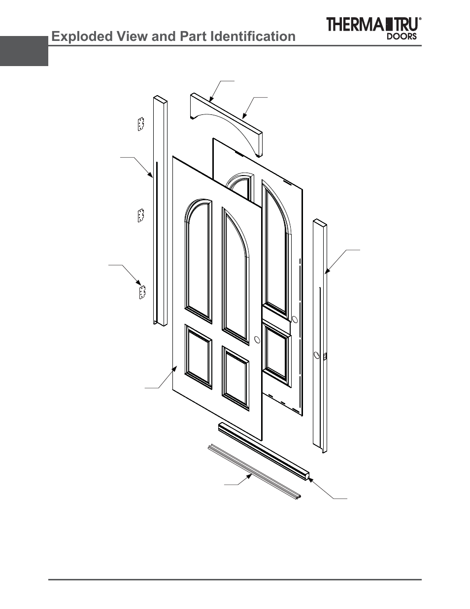 Classic-craft arched / radius, Sorghg9lhzdqg3duw,ghqwl¿fdwlrq | Therma-Tru ARCH 2 Architectural Details - U1 Revised User Manual | Page 8 / 98