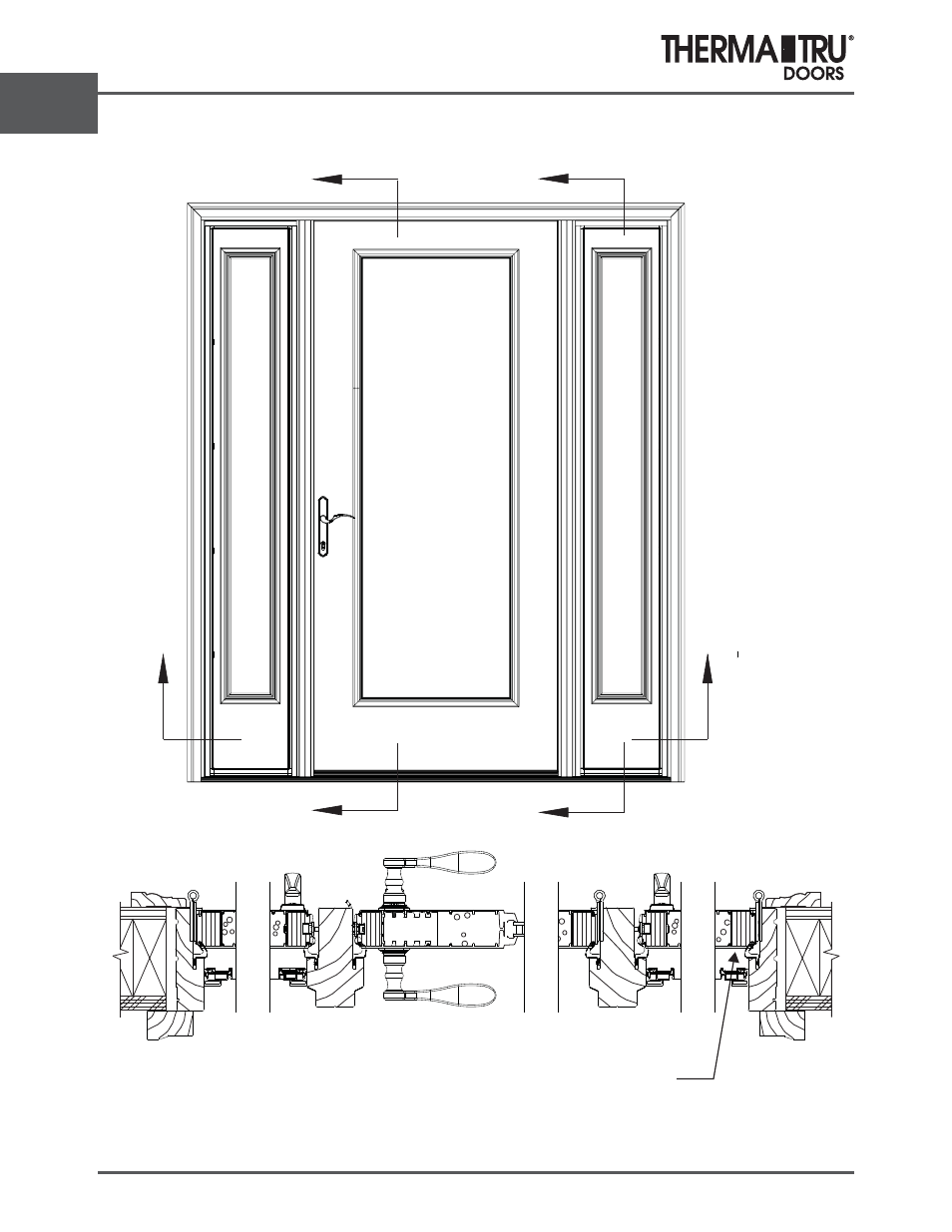 Smooth-star flush-glazed door | Therma-Tru ARCH 2 Architectural Details - U1 Revised User Manual | Page 80 / 98