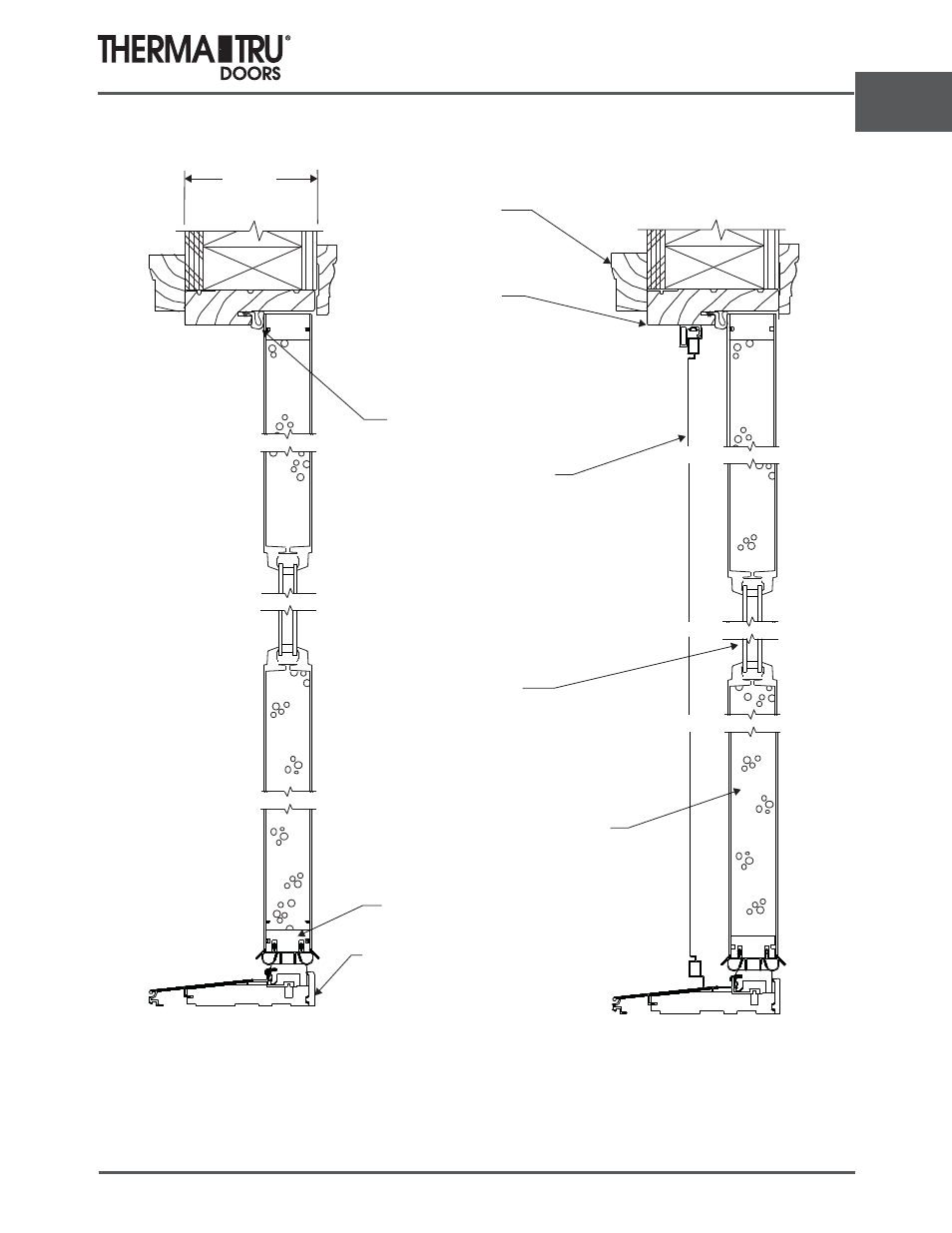 Smooth-star flush-glazed door | Therma-Tru ARCH 2 Architectural Details - U1 Revised User Manual | Page 81 / 98