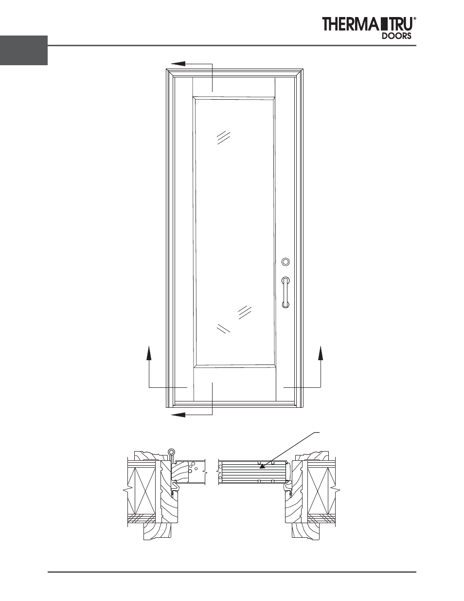 Smooth-star 8/0 flush-glazed door | Therma-Tru ARCH 2 Architectural Details - U1 Revised User Manual | Page 84 / 98