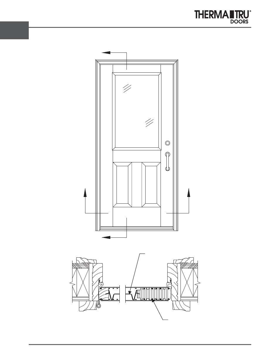 Smooth-star / fiber-classic impact door | Therma-Tru ARCH 2 Architectural Details - U1 Revised User Manual | Page 86 / 98