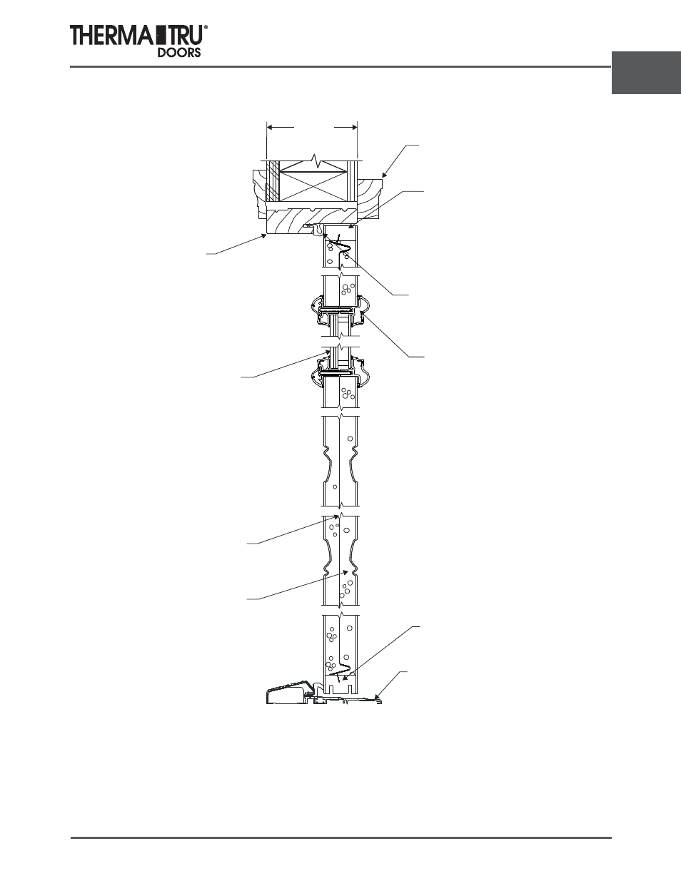 Smooth-star / fiber-classic impact door | Therma-Tru ARCH 2 Architectural Details - U1 Revised User Manual | Page 87 / 98