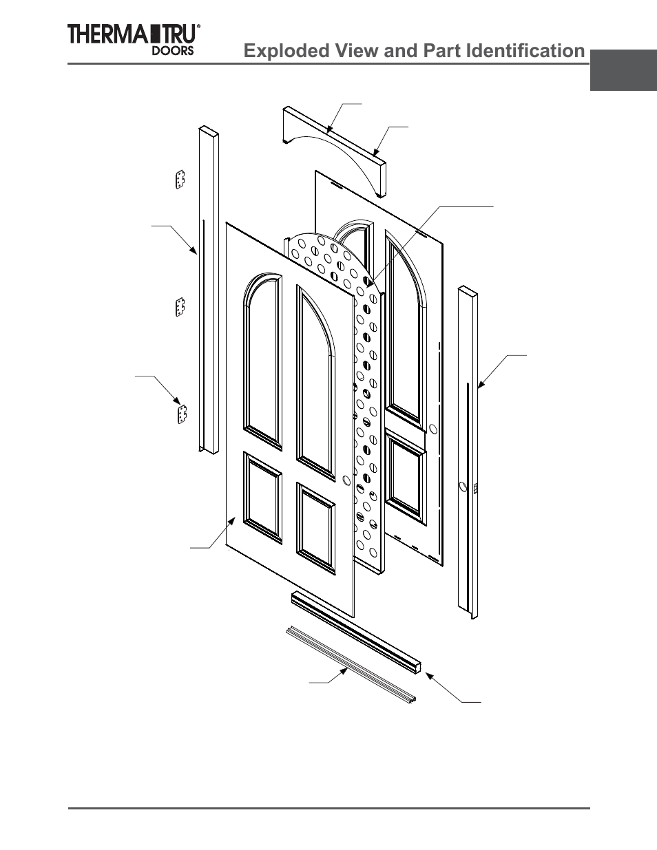 Classic-craft arched / radius impact, Sorghg9lhzdqg3duw,ghqwl¿fdwlrq | Therma-Tru ARCH 2 Architectural Details - U1 Revised User Manual | Page 9 / 98