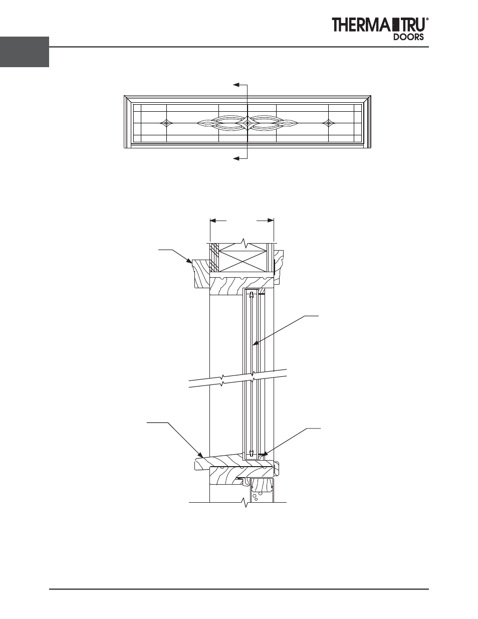 Rectangular transom | Therma-Tru ARCH 2 Architectural Details - U1 Revised User Manual | Page 94 / 98