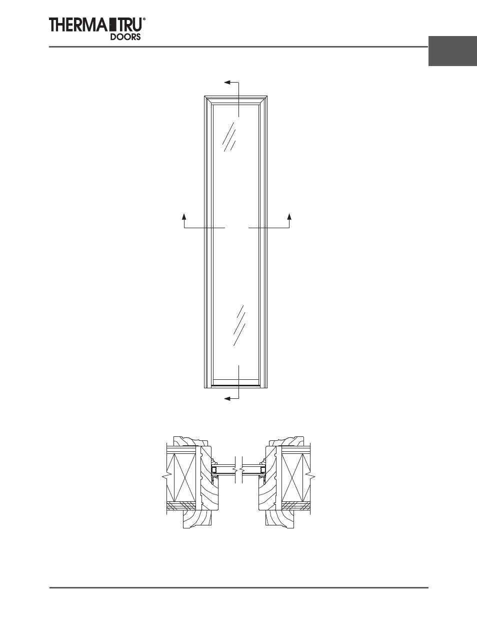 Direct set sidelite | Therma-Tru ARCH 2 Architectural Details - U1 Revised User Manual | Page 97 / 98