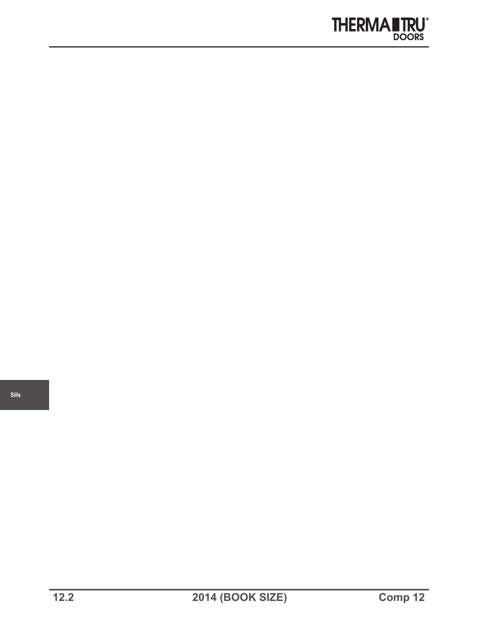 Therma-Tru COMP 12 Sills - Book Size User Manual | Page 2 / 23