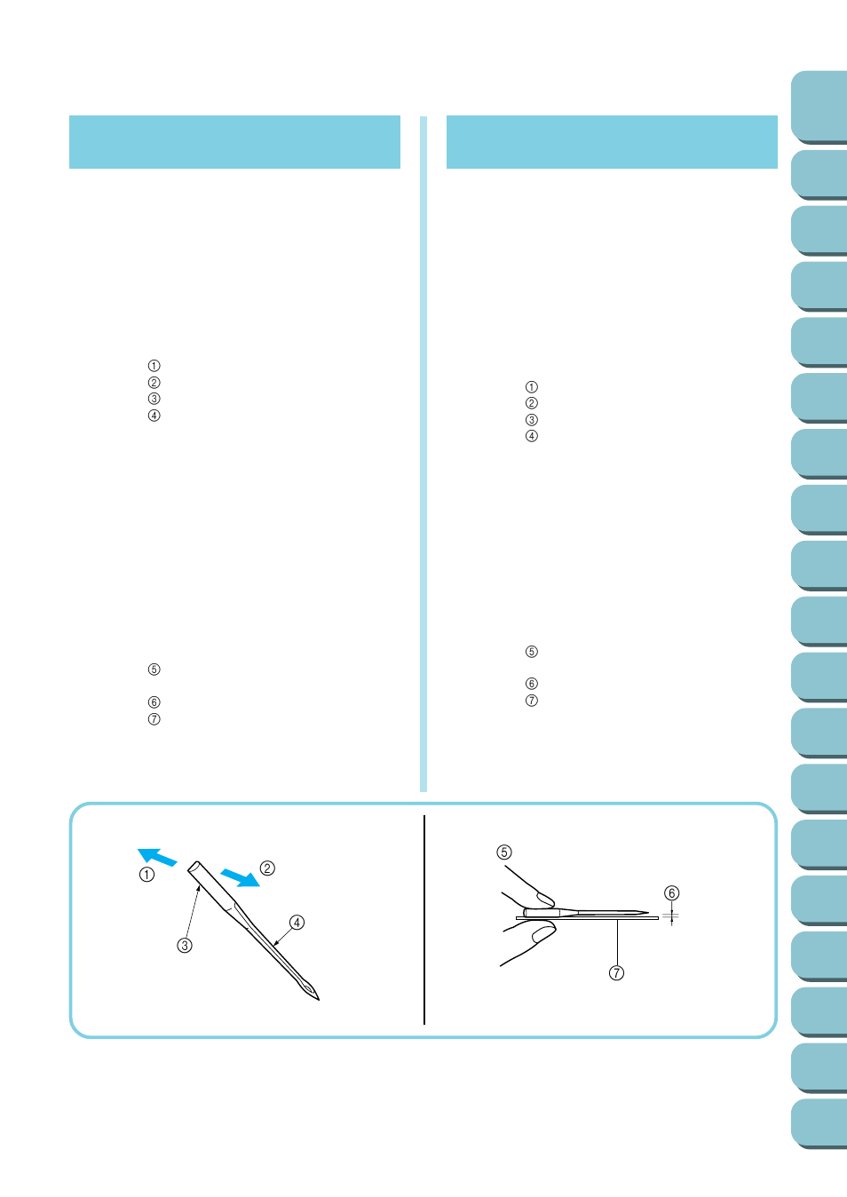 Needle, Aguja, 18 needle | Brother UM 103D User Manual | Page 12 / 68
