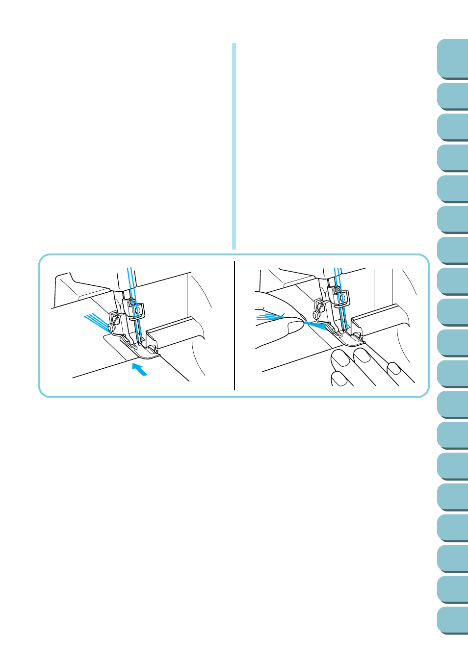 Ch9_test-sewing, Test-sewing, Chapter | Costura de prueba | Brother UM 103D User Manual | Page 40 / 68