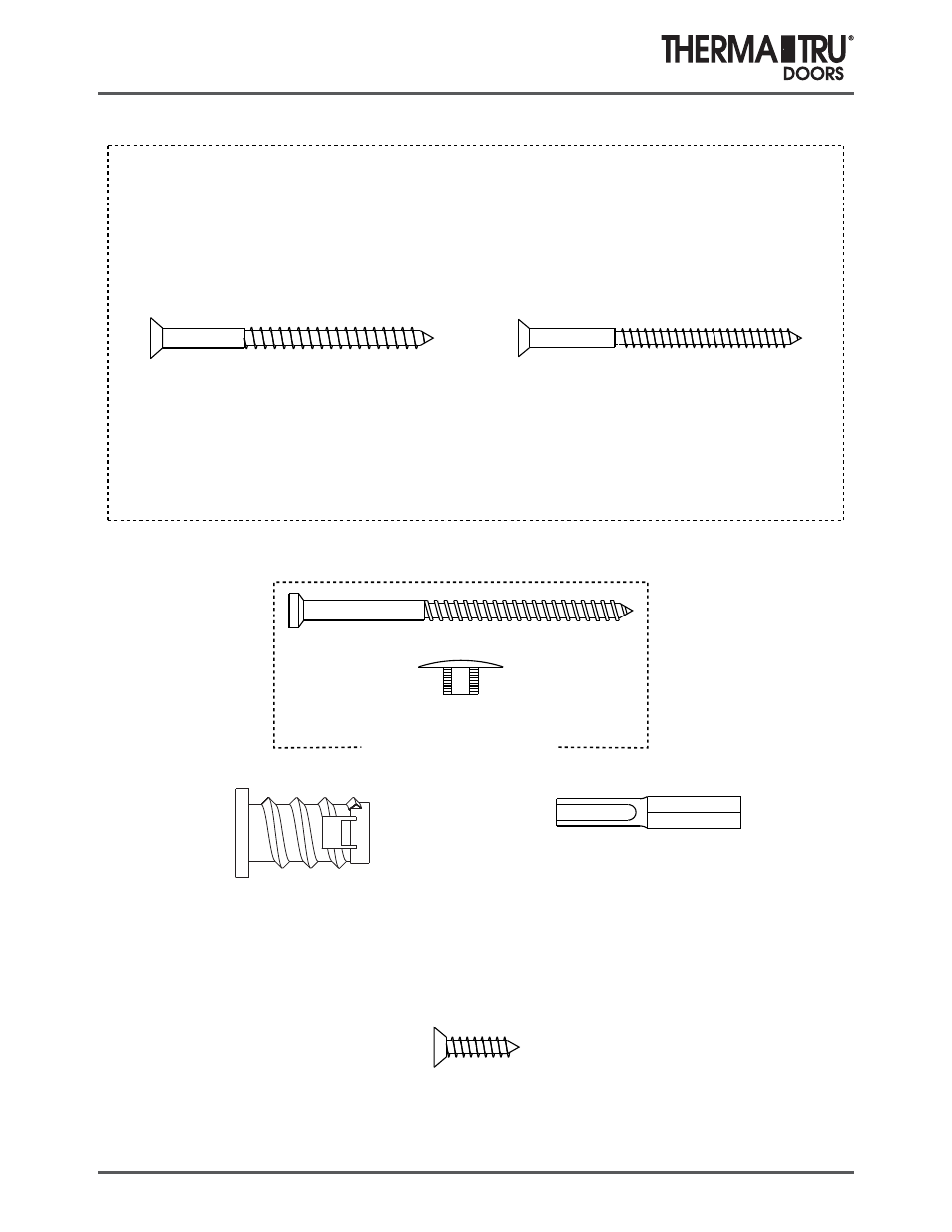 Wood frame parts, Jamb-jack screw & cap | Therma-Tru COMP 18 Replacement Parts - U1 Revised User Manual | Page 14 / 14