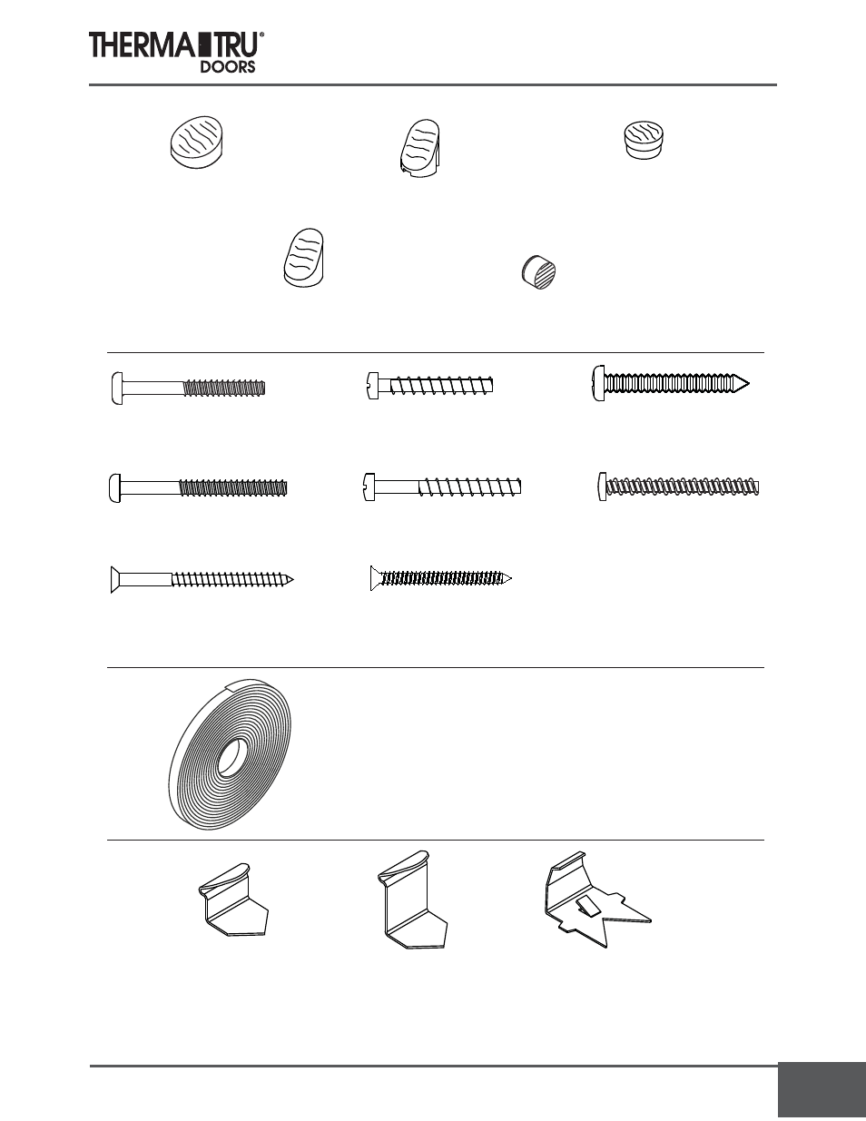 Doorlite parts | Therma-Tru COMP 18 Replacement Parts - U1 Revised User Manual | Page 5 / 14