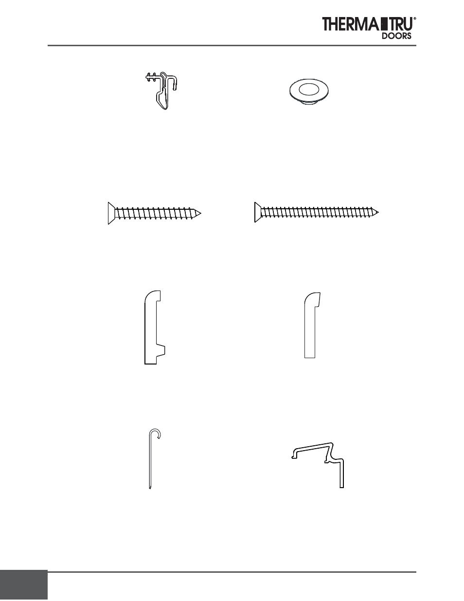 Sill parts | Therma-Tru COMP 18 Replacement Parts - U1 Revised User Manual | Page 6 / 14