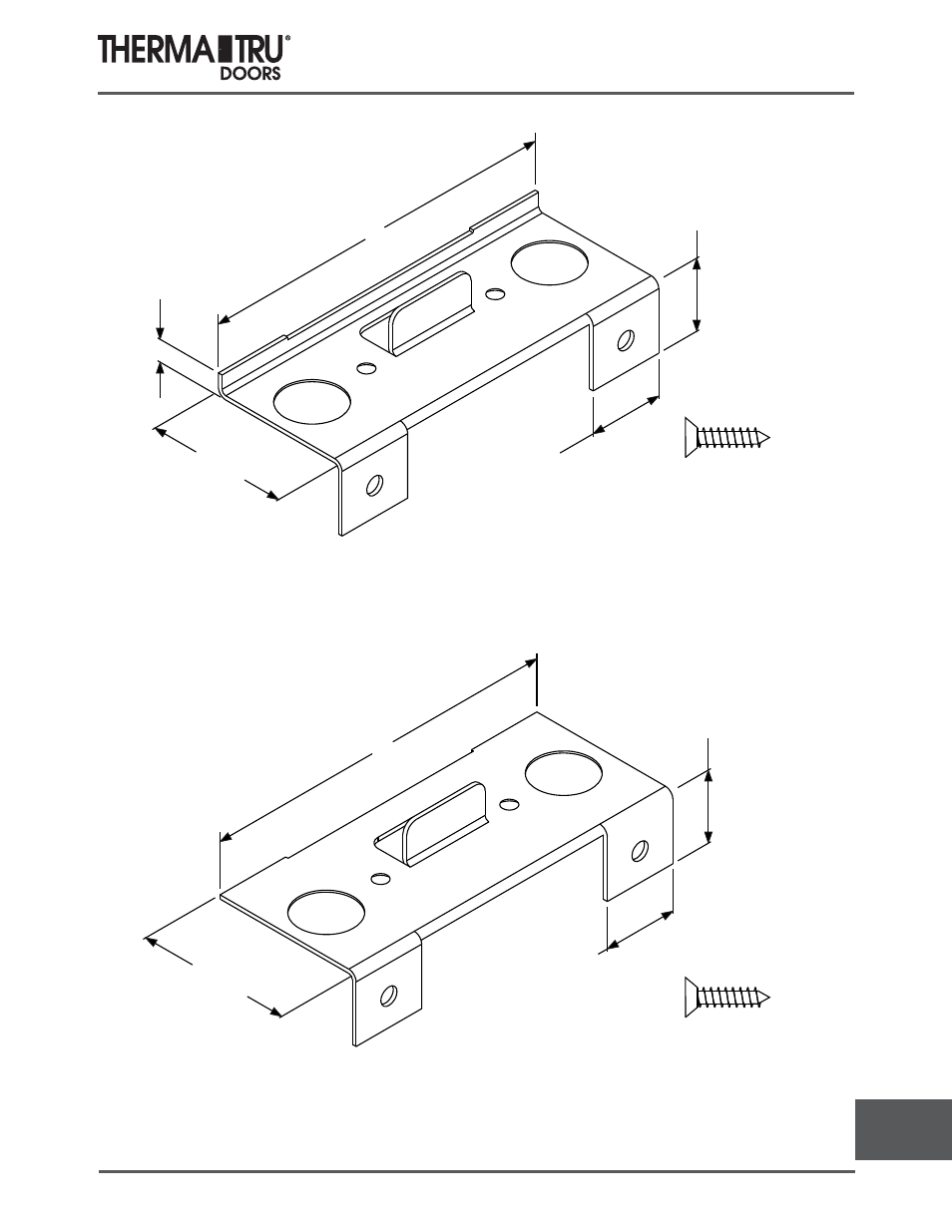 Transport clips | Therma-Tru COMP 17 Accessories - U1 Revised User Manual | Page 3 / 8