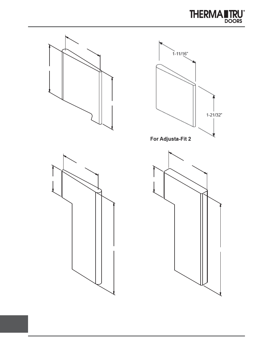 Corner seal pads | Therma-Tru COMP 17 Accessories - U1 Revised User Manual | Page 4 / 8