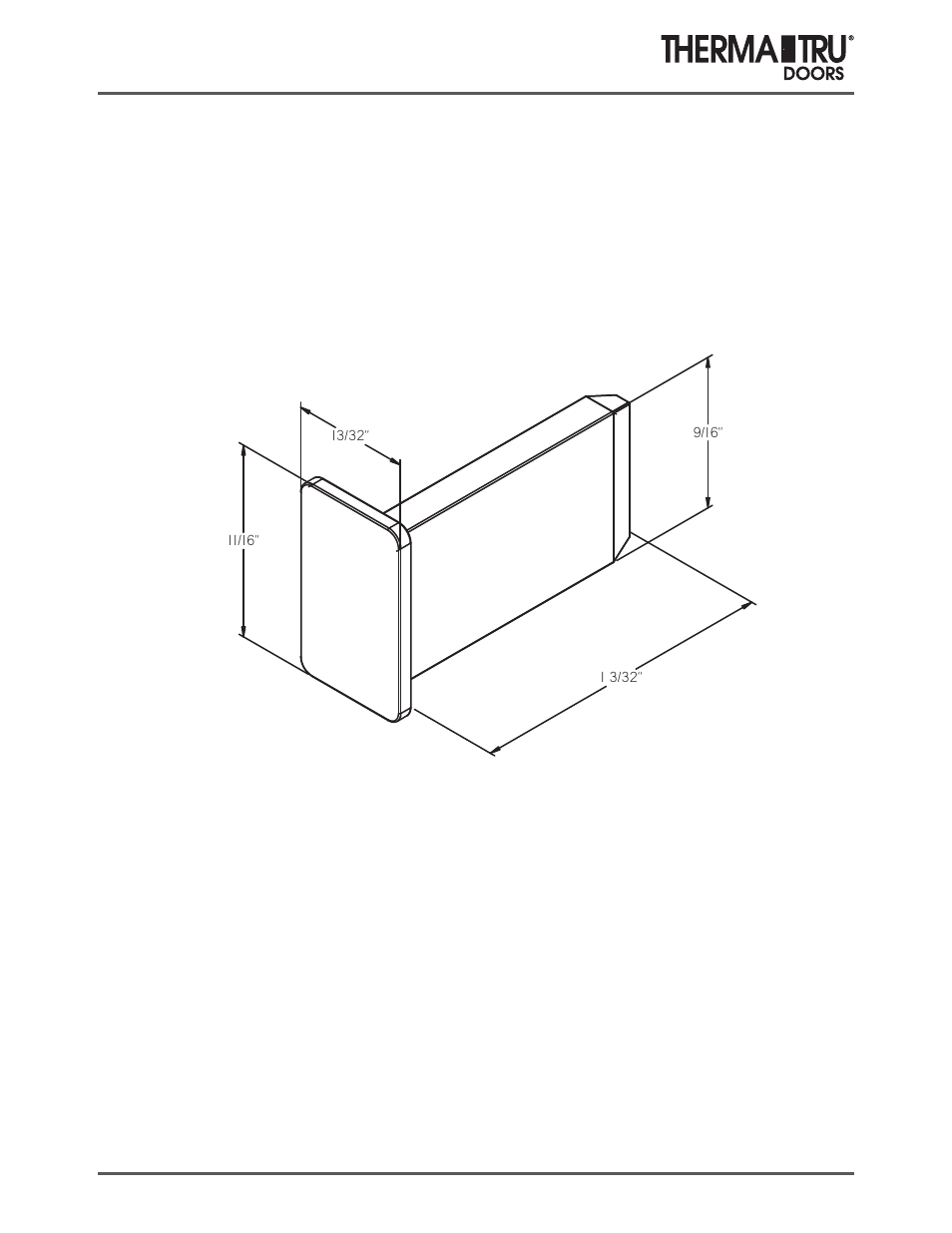 Outswing jamb kerf plug | Therma-Tru COMP 17 Accessories - U1 Revised User Manual | Page 8 / 8